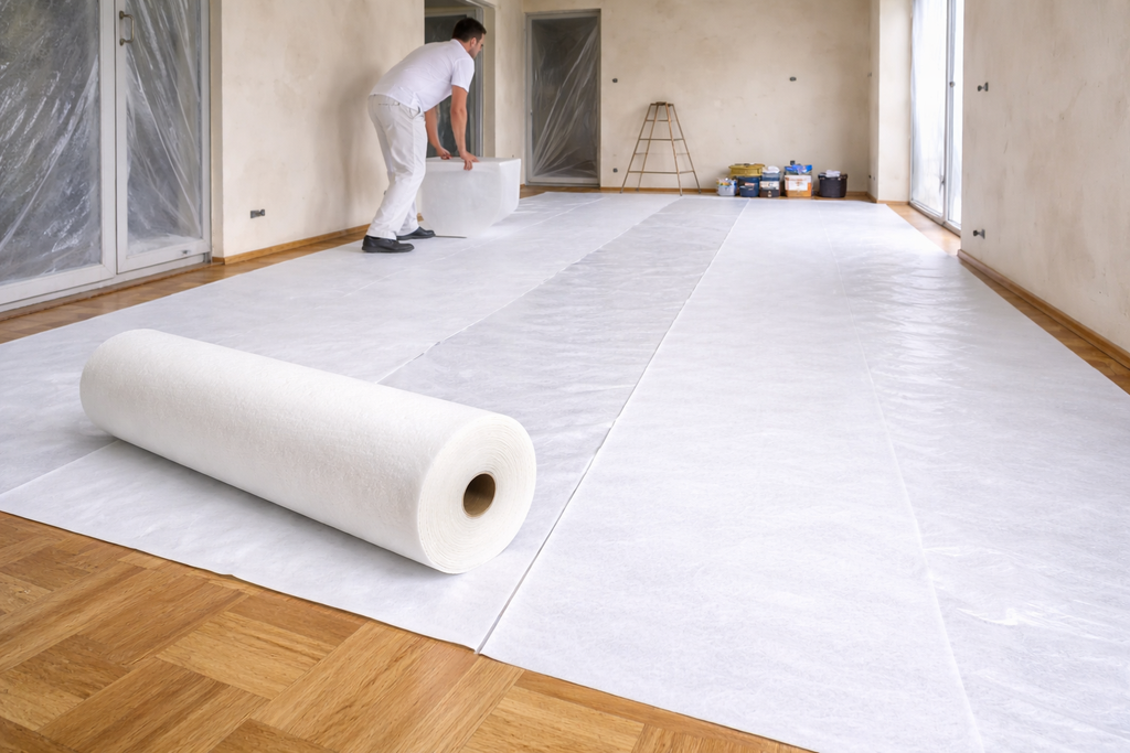 Abdeckvlies Weiss – rutschfest – 130 g/m² - 30 Rollen